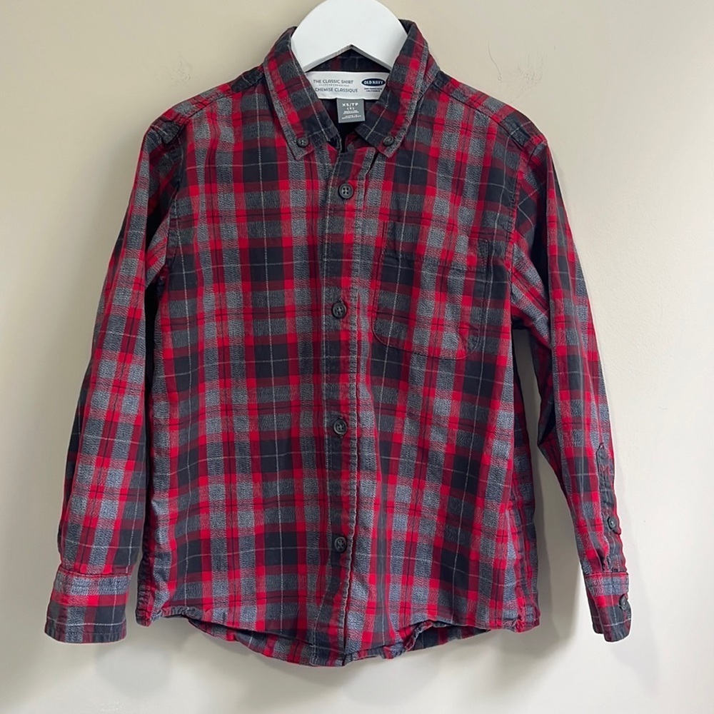 Old Navy Boys Long Sleeve Button Down Shirt Size XS (5)